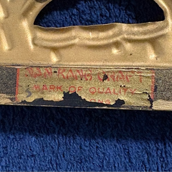 Pair 2 Vtg MCM NAN-KING Asian Wall Art 20" Gold Metal Flower Sculpture Hong Kong - Picture 6 of 8